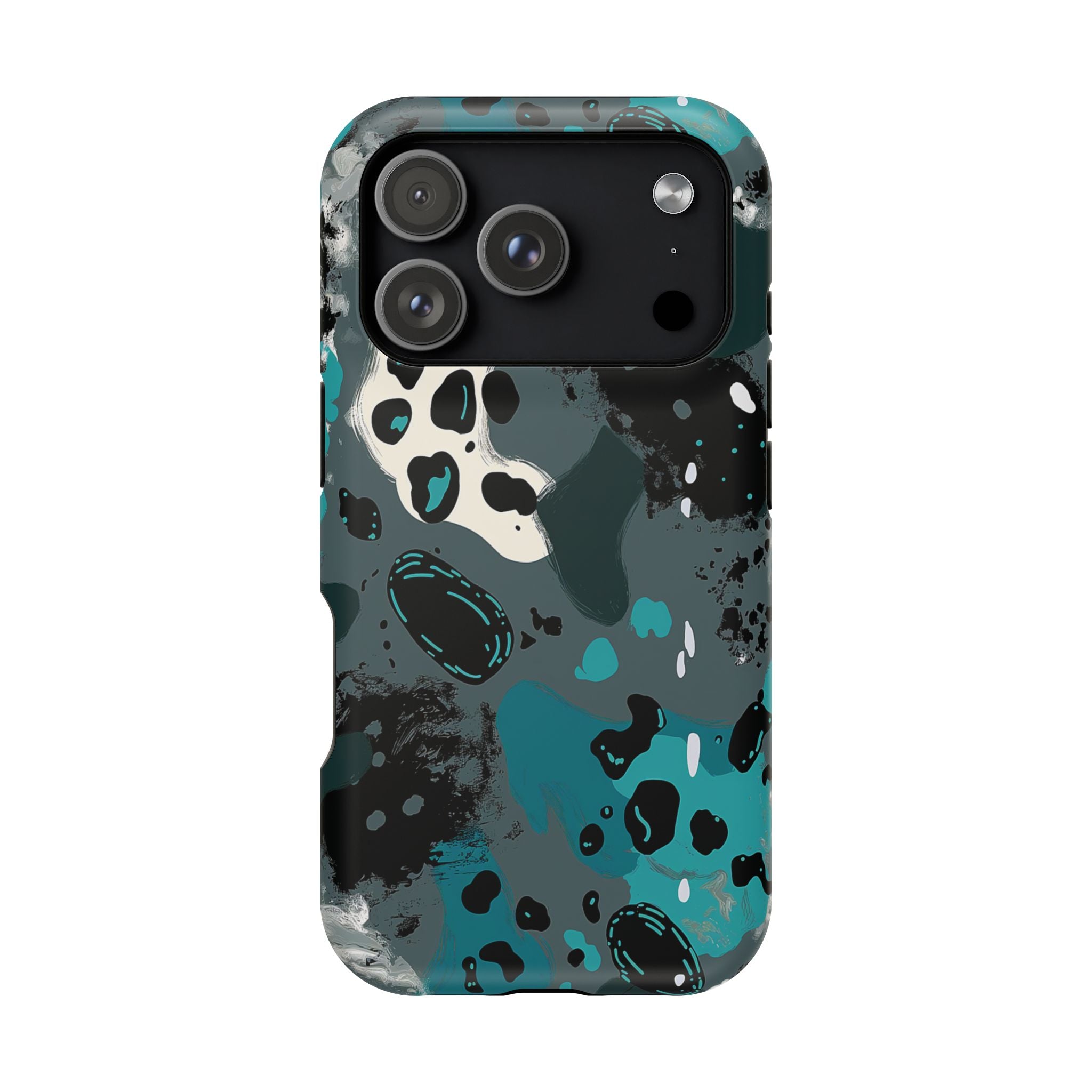 Teal Abstract Camo Magnetic Impact-Resistant Phone Case