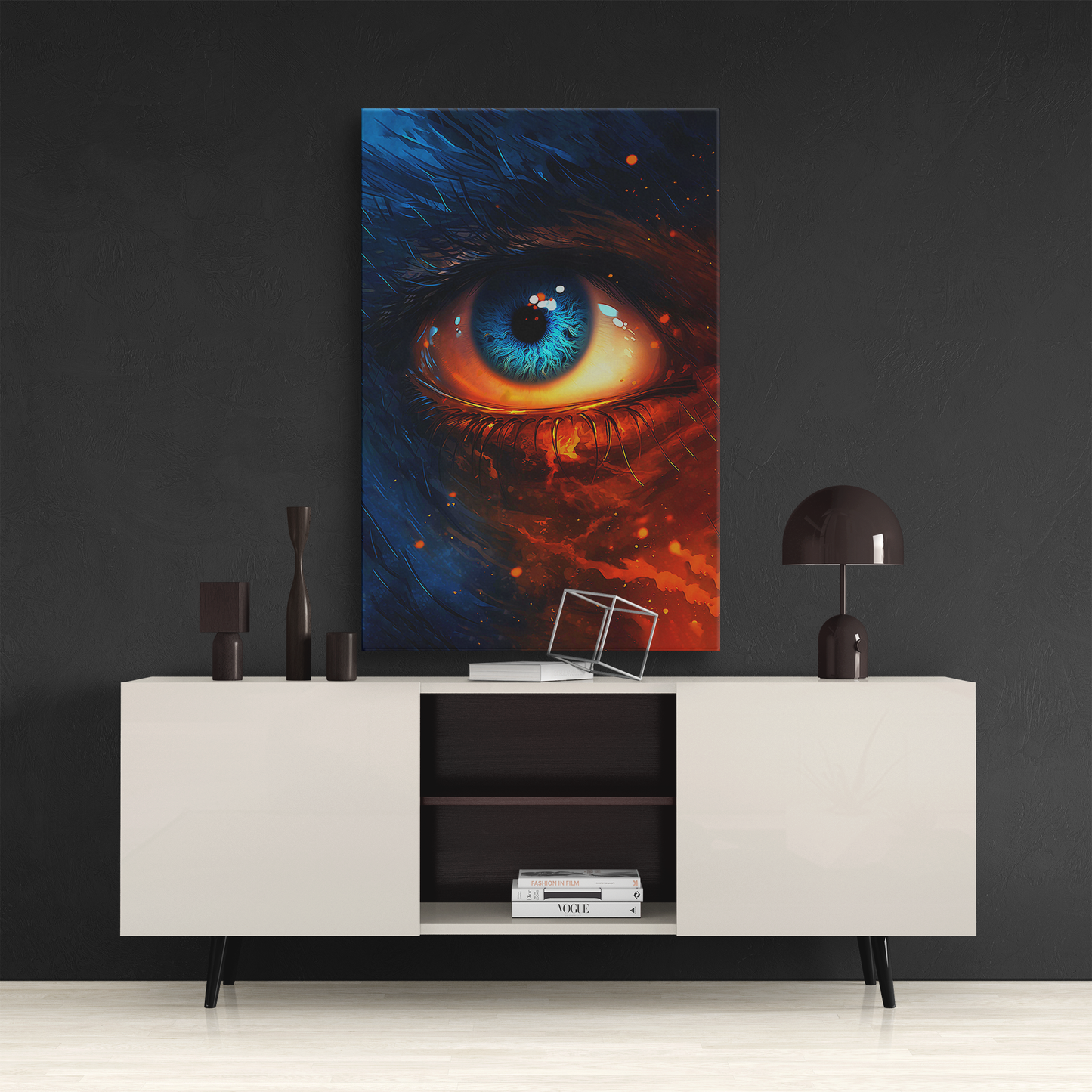 Stellar Eye (Canvas)Stellar Eye (Canvas  Matte finish, stretched, with a depth of 1.25 inches) Elevate your décor with RimaGallery’s responsibly made art canvases. Our eco-friendly mateRimaGallery
