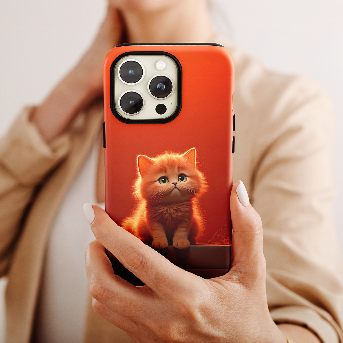 Cat Sitting On a Wall (iPhone Case 11-15)