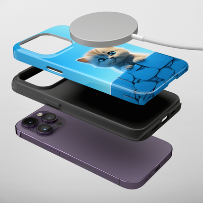 Cute Cat in Blue Sky MagSafe Durable Case: Style Meets Protection 📱✨
Upgrade your device with Rima Gallery's Cute Cat in Blue Sky MagSafe Durable Case. This case is-Blue Sky (iPhone MagSafe Case)