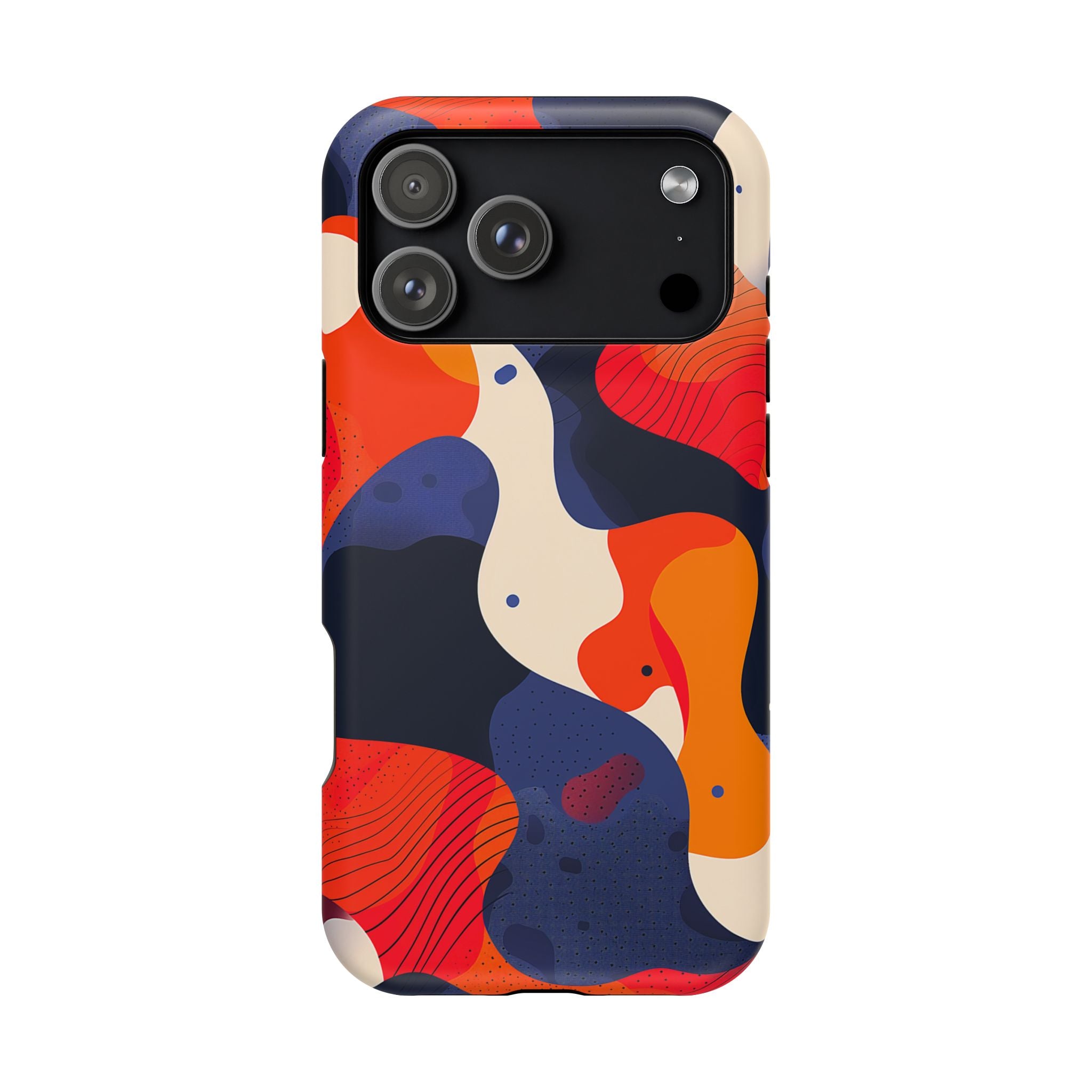 Abstract Colorwave Magnetic Phone Case — Impact-Resistant Protective Cover
