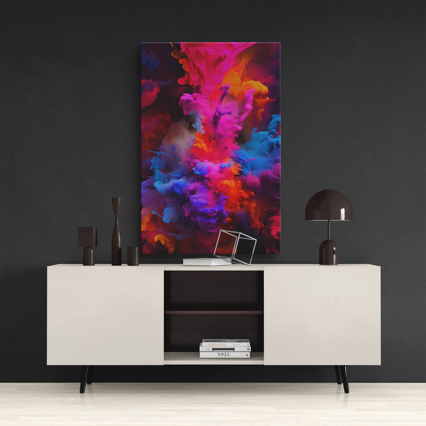 Vivid Eruption (Canvas)Vivid Eruption (Canvas  Matte finish, stretched, with a depth of 1.25 inches) Elevate your décor with RimaGallery’s responsibly made art canvases. Our eco-friendly mRimaGallery