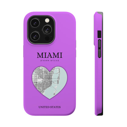 Miami Heartbeat - Purple (iPhone MagSafe Case)Elevate your iPhone's style with the Miami Heartbeat Purple MagSafe Case, offering robust protection, MagSafe compatibility, and a choice of matte or glossy finish. RimaGallery