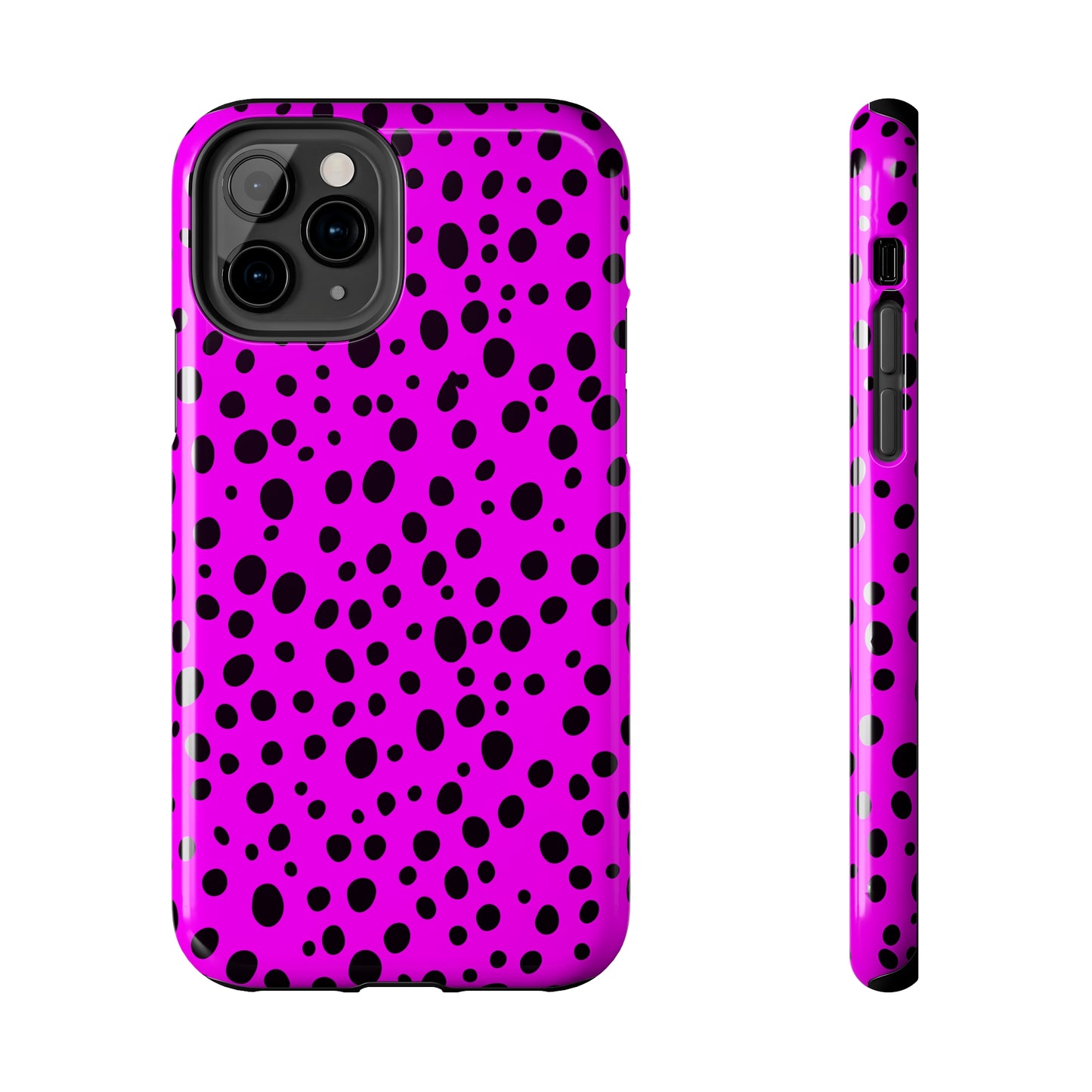 Dotted Delight - Purple (iPhone Case 11-15)Elevate your iPhone's style with a Purple surface with scattered dark dots and a tough case. Sleek, durable protection for models 11-15. Free US shipping.RimaGallery