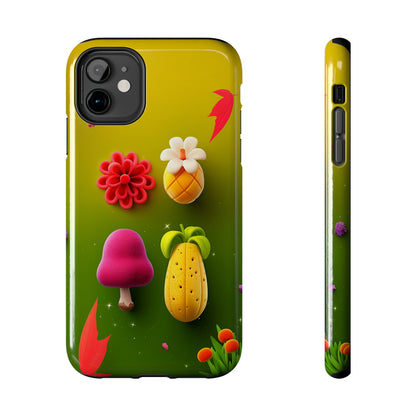 Whimsy Garden (iPhone Case 11-15)Secure your iPhone 11-15 with RIMA's durable case: Polycarbonate shell, rubber lining for shock absorption, and supports wireless chargingRimaGallery