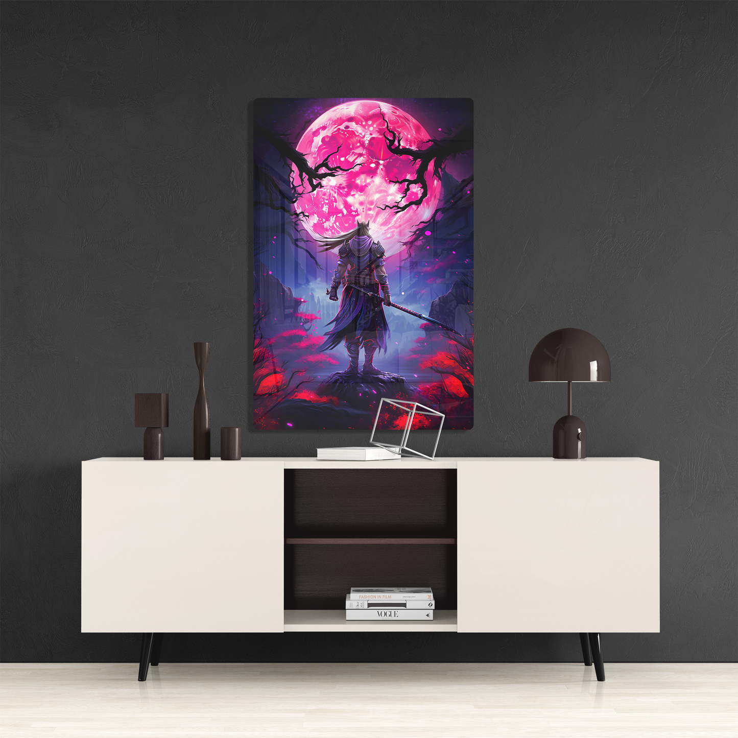 Crimson Moon Warrior (Acrylic)Elevate your space with dazzling acrylic prints of Crimson Moon Warrior from RimaGallery. Our glass-like 1⁄4” acrylic panels feature stunning prints that make an artRimaGallery