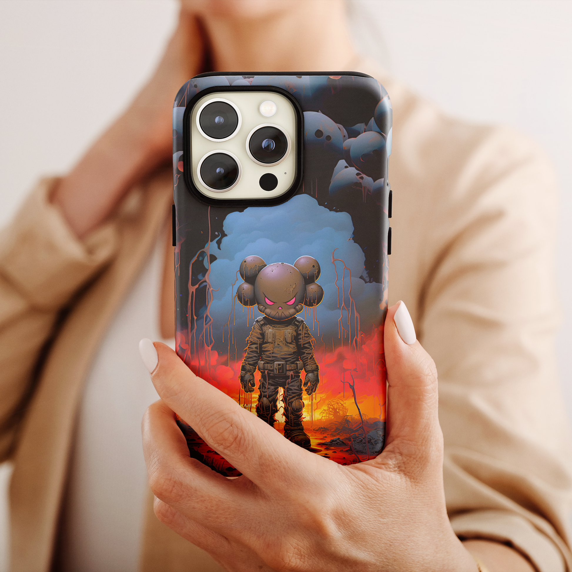 Dystopian Dreamer (iPhone Case 11-15)
Dystopian Dreamer
Upgrade your iPhone 11–15 with RIMA's robust case. Where security meets sophistication. Durable, fashionable, and wireless-charging compatible. SlRimaGallery