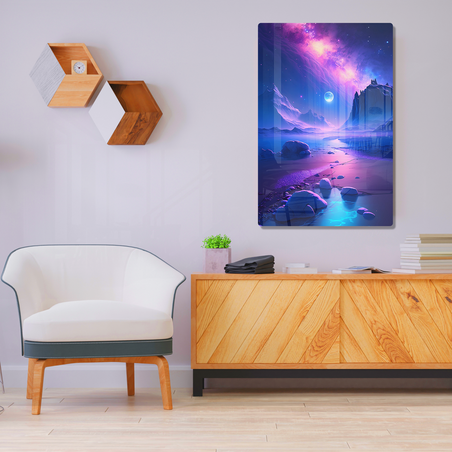 Celestial Shoreline (Acrylic)Celestial Shoreline Discover the epitome of modern art with our Acrylic Prints 🌠, merging contemporary elegance with artistic mastery. An ideal choice for those seeRimaGallery