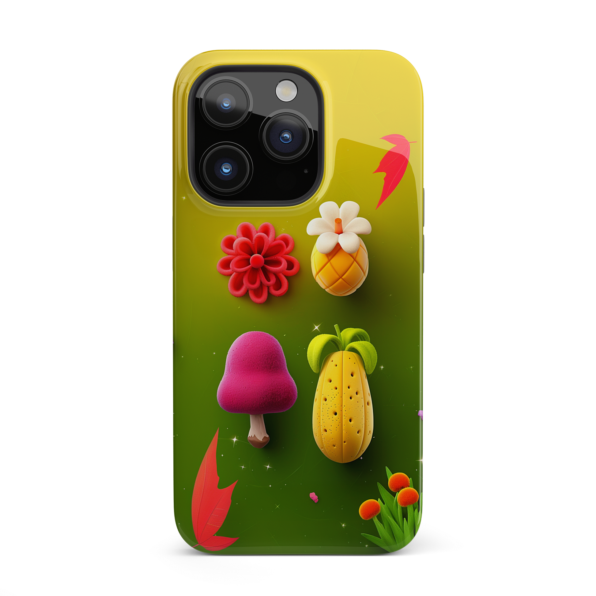 Whimsy Garden (iPhone Case 11-15)Secure your iPhone 11-15 with RIMA's durable case: Polycarbonate shell, rubber lining for shock absorption, and supports wireless chargingRimaGallery