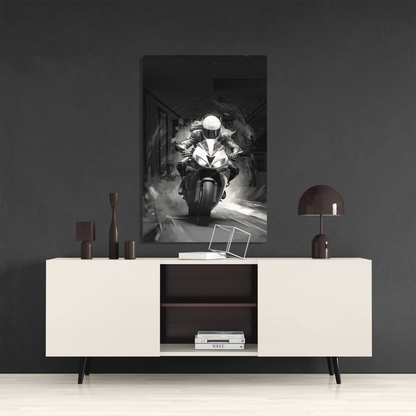 Female Night Biking (Acrylic)Female Night Biking Acrylic Wall Art with a Glass-Like Finish that Will Take Your Breath Away.Elevate Any Ambiance with Female Night Biking Acrylic Print🌟:Discover RimaGallery