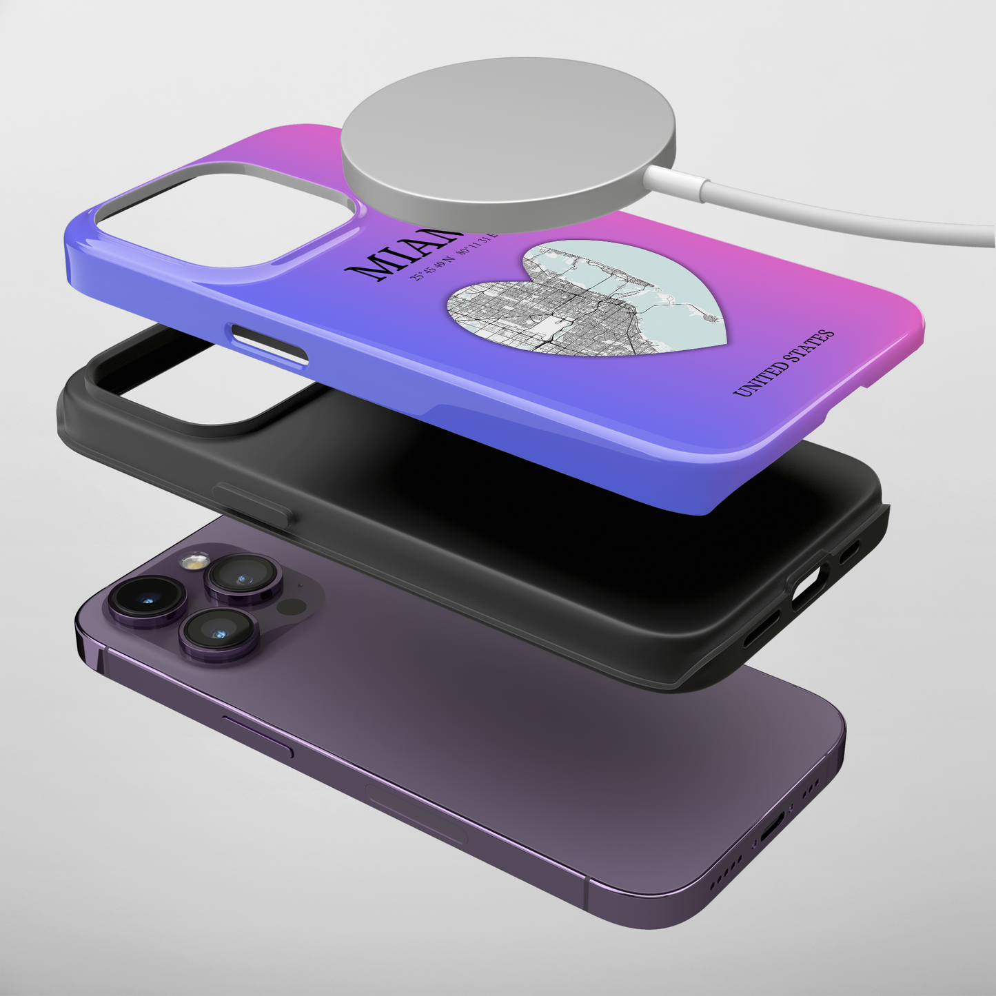 Miami Heartbeat - Magenta (iPhone MagSafe Case)Elevate your iPhone's style with the Miami Heartbeat Magenta MagSafe Case, offering robust protection, MagSafe compatibility, and a choice of matte or glossy finish.RimaGallery