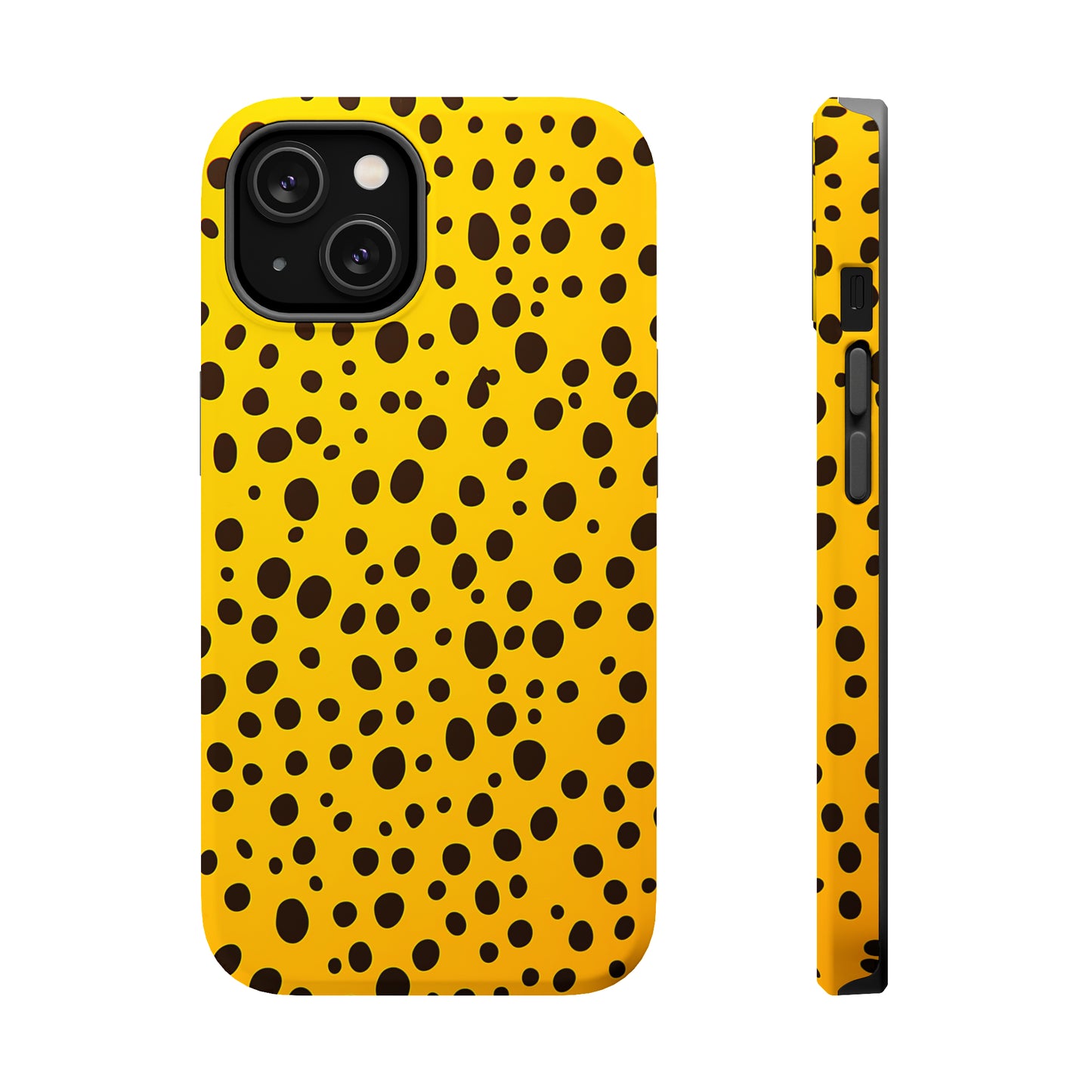 Dotted Delight - Yellow (iPhone MagSafe Case)Elevate your iPhone's style with a yellow surface with scattered dark dots and a MagSafe Case, offering robust protection, MagSafe compatibility, and a choice of matRimaGallery
