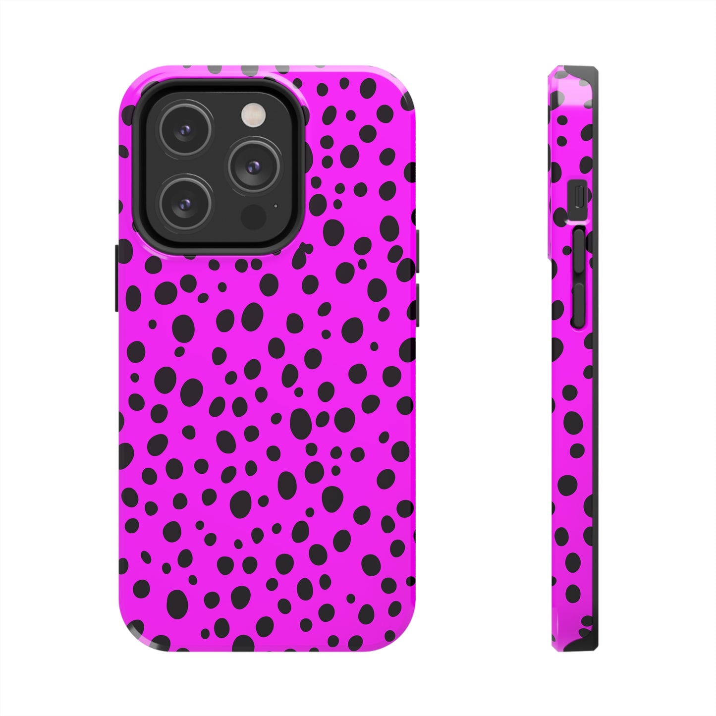 Dotted Delight - Purple (iPhone Case 11-15)Elevate your iPhone's style with a Purple surface with scattered dark dots and a tough case. Sleek, durable protection for models 11-15. Free US shipping.RimaGallery