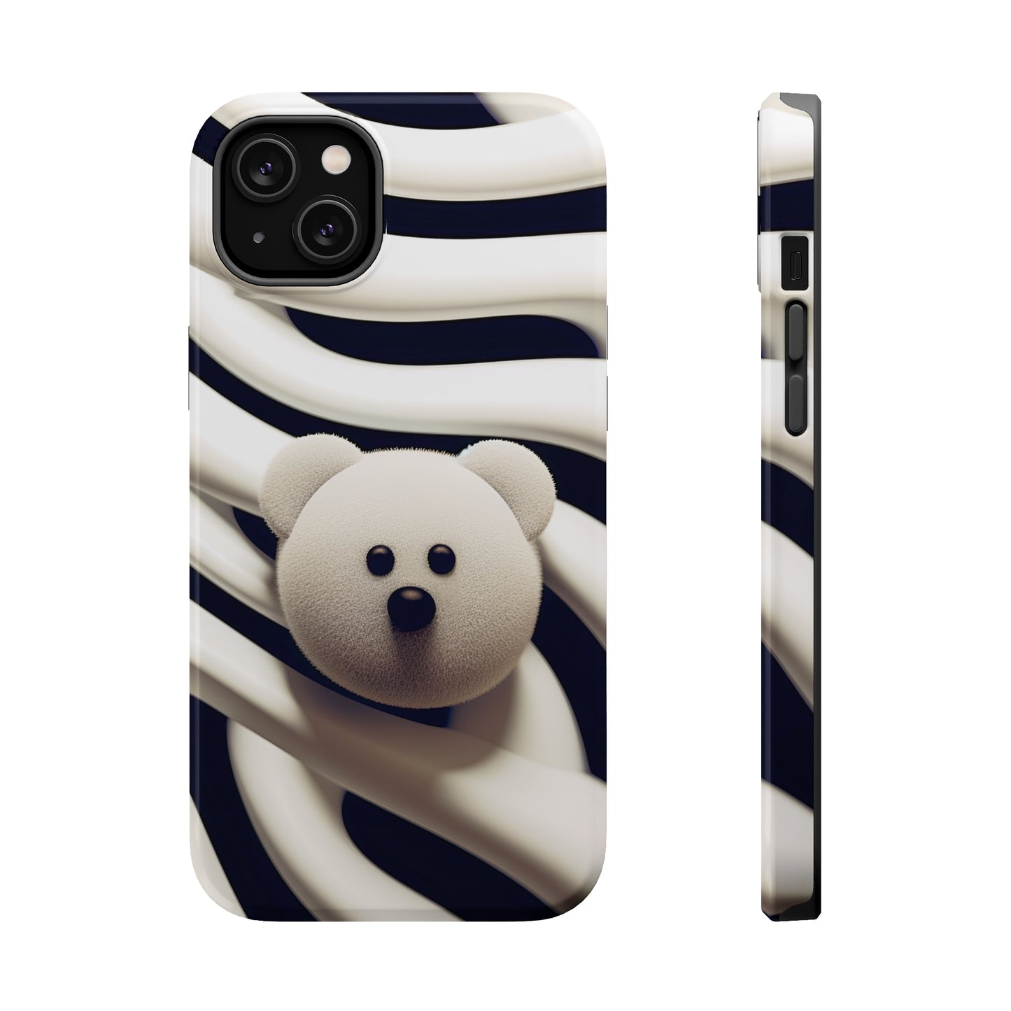 Zebra Print Teddy Bear (iPhone MagSafe Case)Zebra Print Teddy Bear MagSafe Durable Case: Style Meets Protection 📱✨
Upgrade your device with Rima Gallery's Zebra Print Teddy Bear MagSafe Durable Case. This casRimaGallery