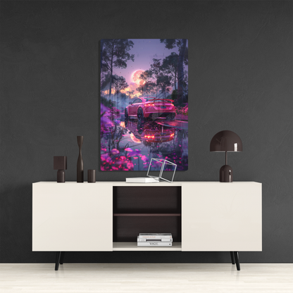 Moonlit Majesty (Acrylic)Step into the universe with 'Moonlit Majesty' on canvas from RimaGallery. Experience the cosmos in your home with vibrant, ethically crafted art. Free shipping in thRimaGallery