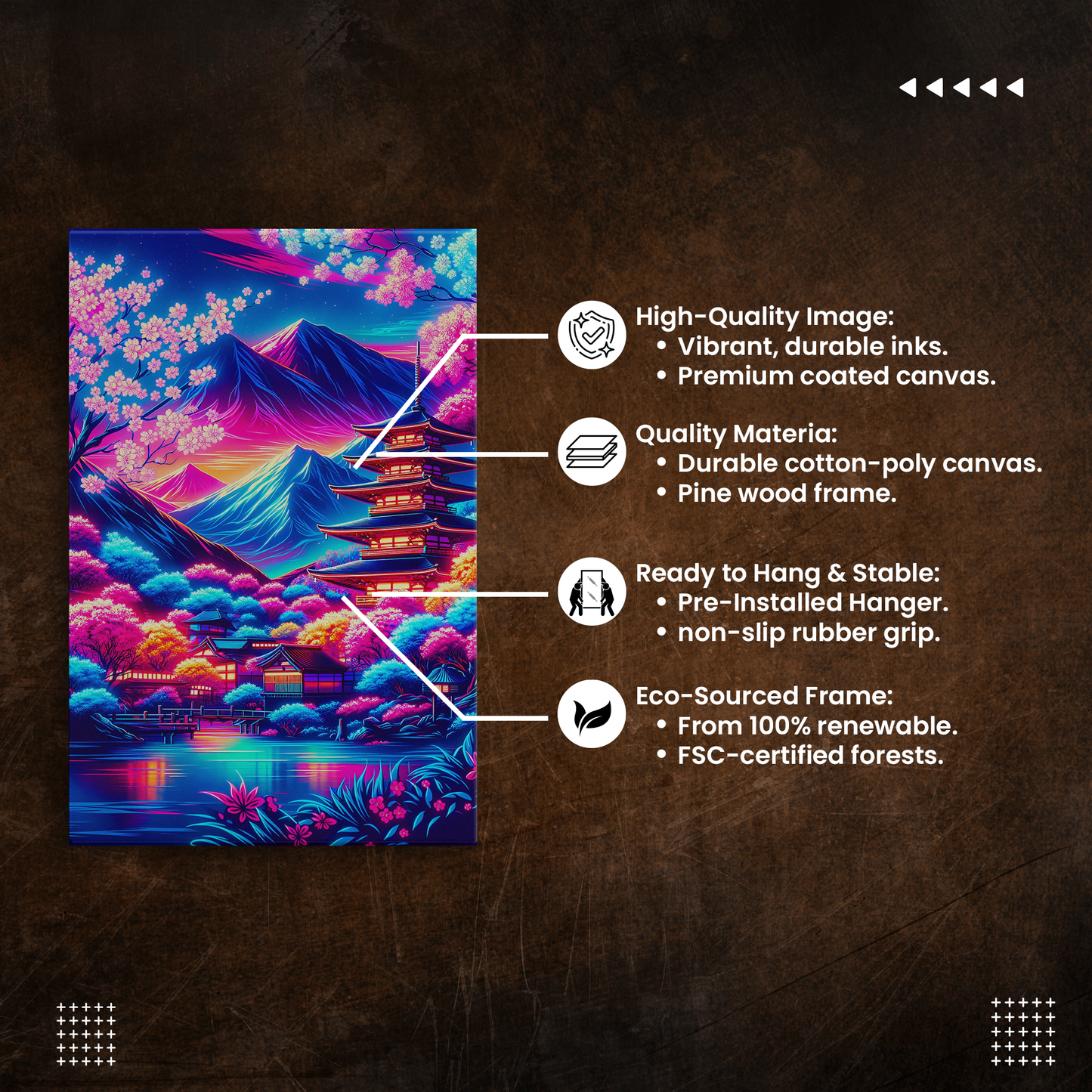 Neon Blossom Dreams (Canvas)Neon Blossom Dreams (Canvas  Matte finish, stretched, with a depth of 1.25 inches)
Struggling with low-quality canvases? Switch to RimaGallery! Our canvases are moreRimaGallery