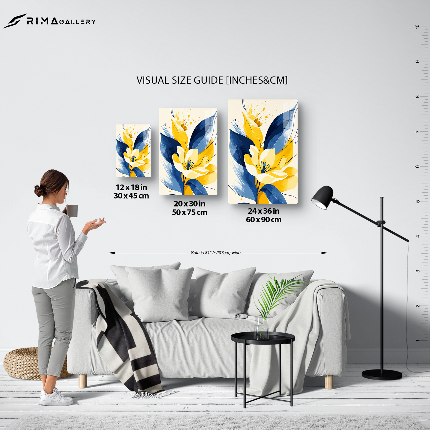 Indigo Spring (Acrylic)Make a statement with Indigo Spring acrylic prints. The 1⁄4" acrylic panel exudes the illusion of a smooth glass surface for vibrant artwork. Pre-installed hanging hRimaGallery