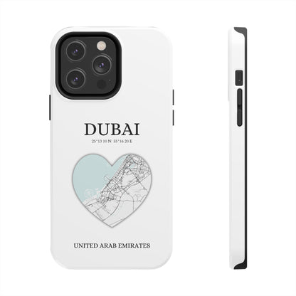 Dubai Heartbeat - White (iPhone Case 11-15)Capture the essence of Dubai with RimaGallery's Heartbeat White iPhone case, blending durable protection and unique design. Perfect for iPhone 11-15 models. Free shiRimaGallery