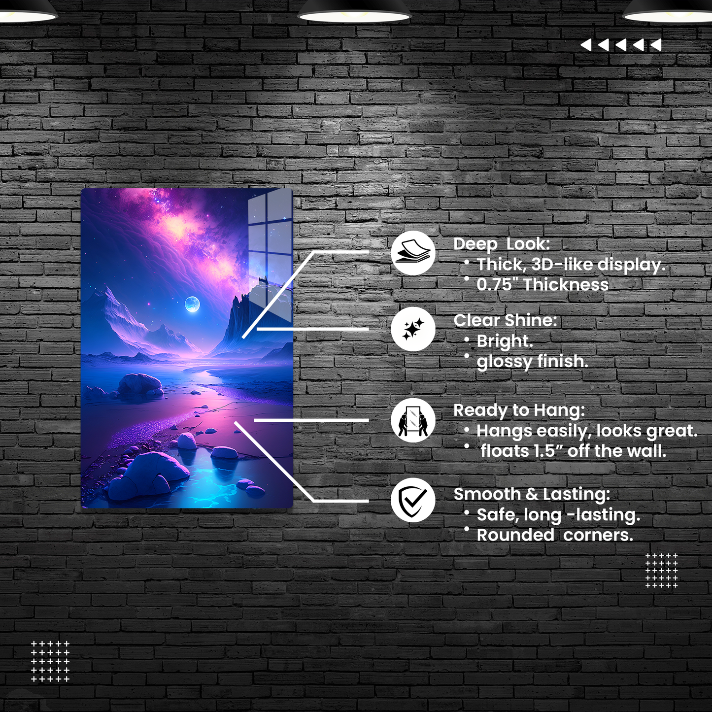 Celestial Shoreline (Acrylic)Celestial Shoreline Discover the epitome of modern art with our Acrylic Prints 🌠, merging contemporary elegance with artistic mastery. An ideal choice for those seeRimaGallery