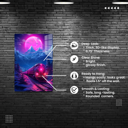 Lunar Express (Acrylic)Make a design statement with Lunar Express acrylic prints from RimaGallery. The sleek 1⁄4" acrylic material creates a glass-like illusion for your wall art. Printed RimaGallery