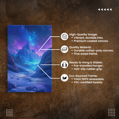 Starry Summit (Canvas)Experience the fusion of art and ethics with RimaGallery's eco-friendly canvases. Stunning visuals, diverse sizes, and sustainable materials. Transform your space noRimaGallery
