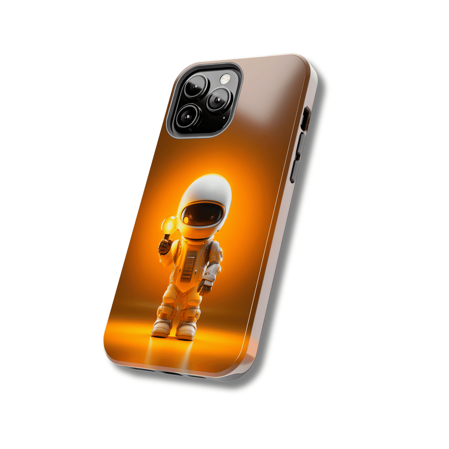 Yellow Tiny Astronaut (iPhone Case 11-15)RIMA Tough Phone Case for iPhone 11-15: Where Style Meets Durability. Featuring a sleek design with MagSafe compatibility, this case offers unmatched protection and RimaGallery