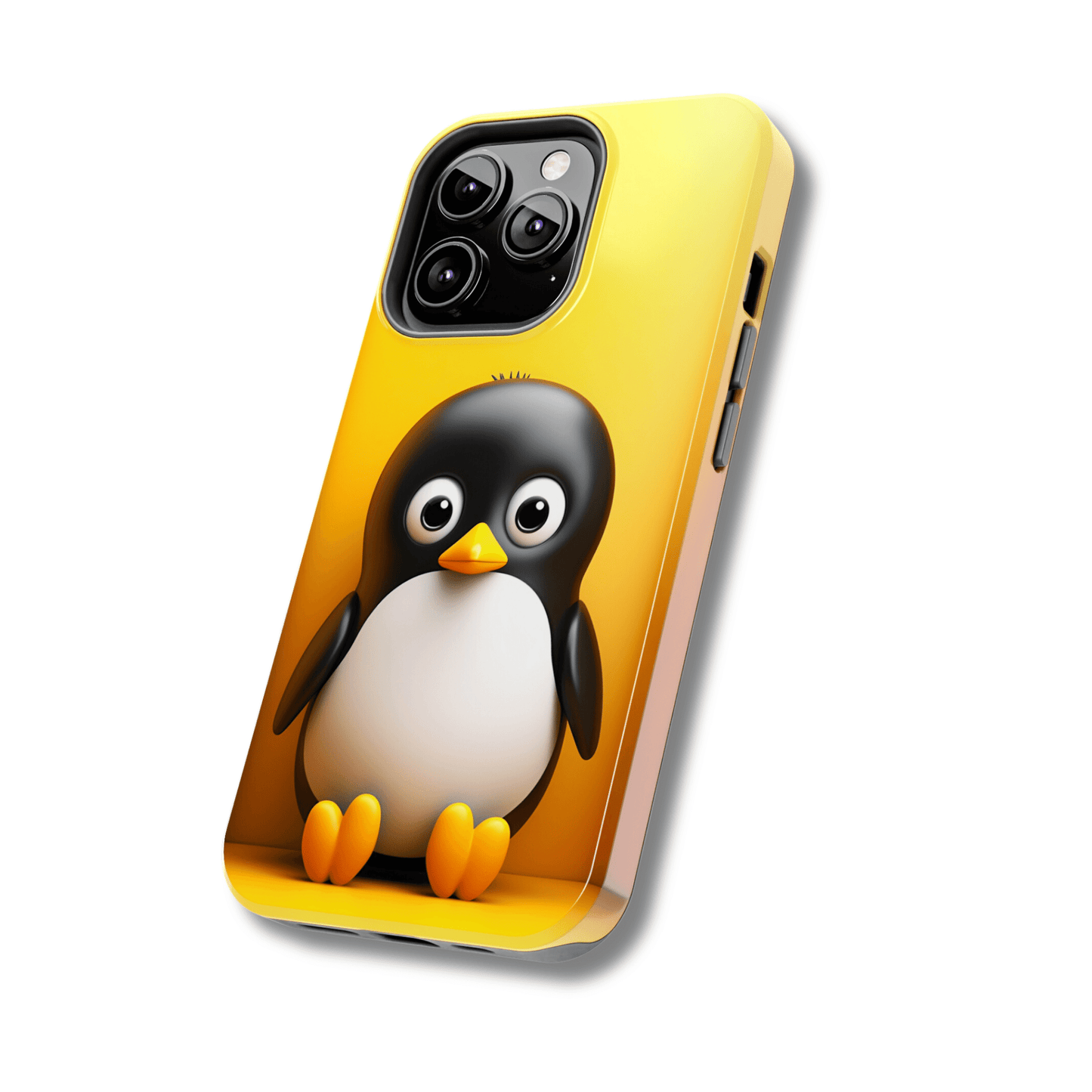 Cute penguin (iPhone Case 11-15)RIMA Tough Phone Case for iPhone 11, 12, 13, 14, &amp; 15 A cute cartoon penguin with Glossy Finish 📱✨
 
Ultimate Protection in Stylish Design 🌟:  
 
Welcome to RIRimaGallery