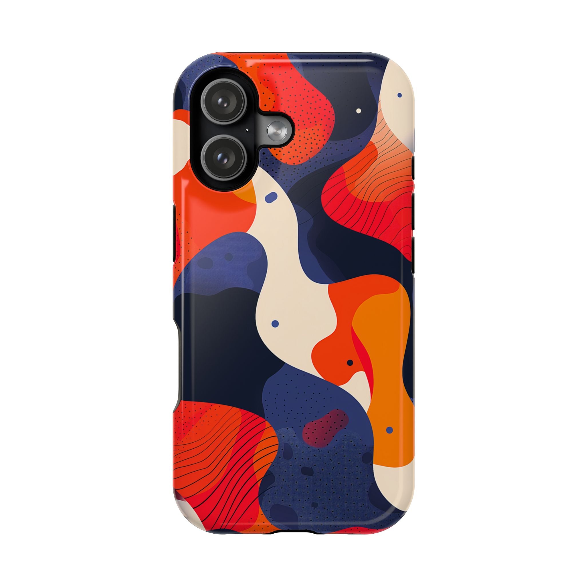 Abstract Colorwave Magnetic Phone Case — Impact-Resistant Protective Cover