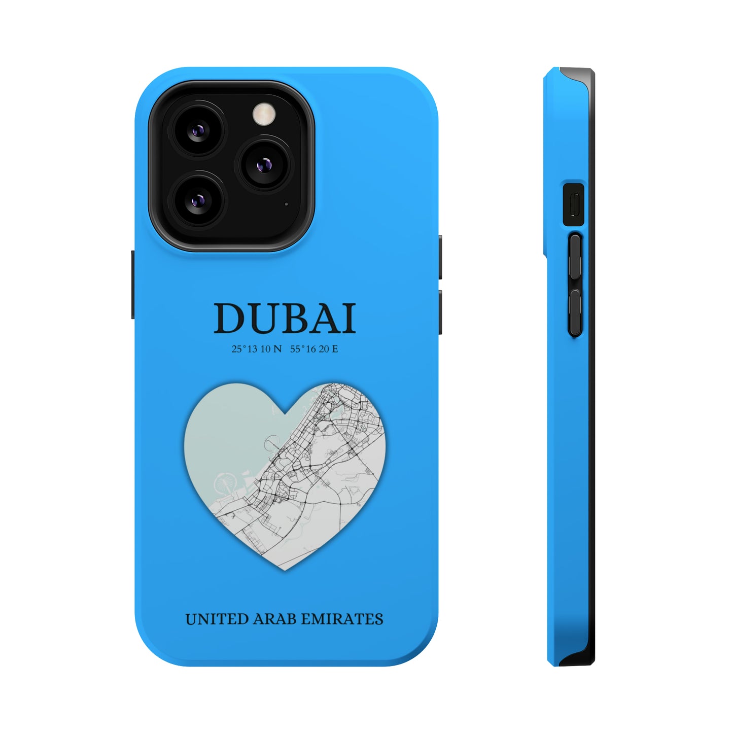 Dubai Heartbeat - Sky Blue (iPhone MagSafe Case)Elevate your iPhone's style with the Dubai Heartbeat White MagSafe Case, offering robust protection, MagSafe compatibility, and a choice of matte or glossy finish. PRimaGallery