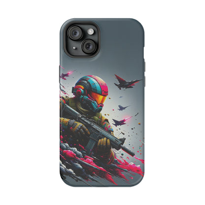 Spectrum Soldier (iPhone MagSafe Case)Spectrum Soldier MagSafe Durable Case: Style Meets Protection 📱✨
Upgrade your device with Rima Gallery's Spectrum Soldier MagSafe Durable Case. This case isn’t justRimaGallery