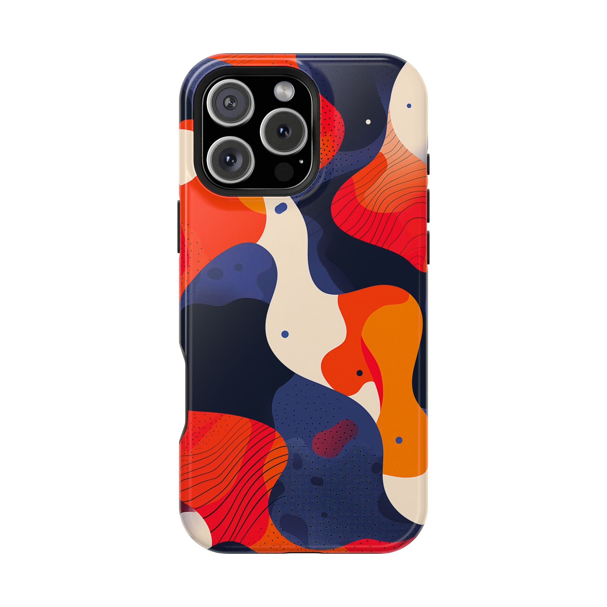 Abstract Colorwave Magnetic Phone Case — Impact-Resistant Protective Cover