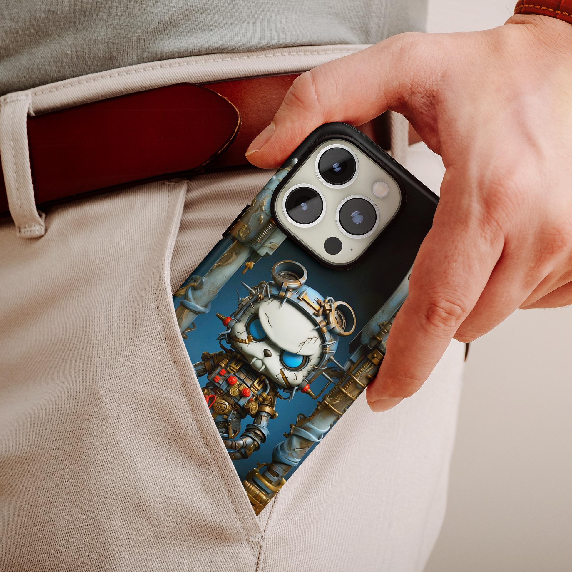 Steampunk Sentry (iPhone MagSafe Case)Steampunk Sentry MagSafe Durable Case: Style Meets Protection 📱✨
Upgrade your device with Rima Gallery's Steampunk Sentry MagSafe Durable Case. This case isn’t justRimaGallery