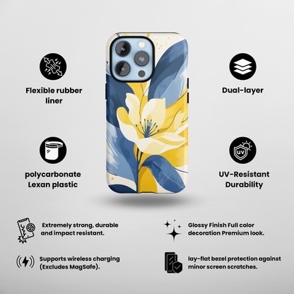 Indigo Spring (iPhone Case 11-15)Elevate your iPhone experience with RIMA's Tough Phone Case, designed for iPhone 11 to 15 include modles pro and max. Double-layer defense and premium materials provRimaGallery