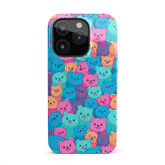 Cheerful Bear Party (iPhone Case 11-15)RIMA Tough Phone Case: Unmatched Style &amp; Protection for iPhone 11, 12, 13, 14, &amp; 15 🛡️📱
Product Description:
Discover the RIMA Tough Phone Case, exclusivelRimaGallery