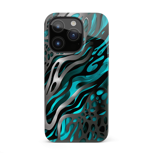 Teal Textures (iPhone Case 11-16)