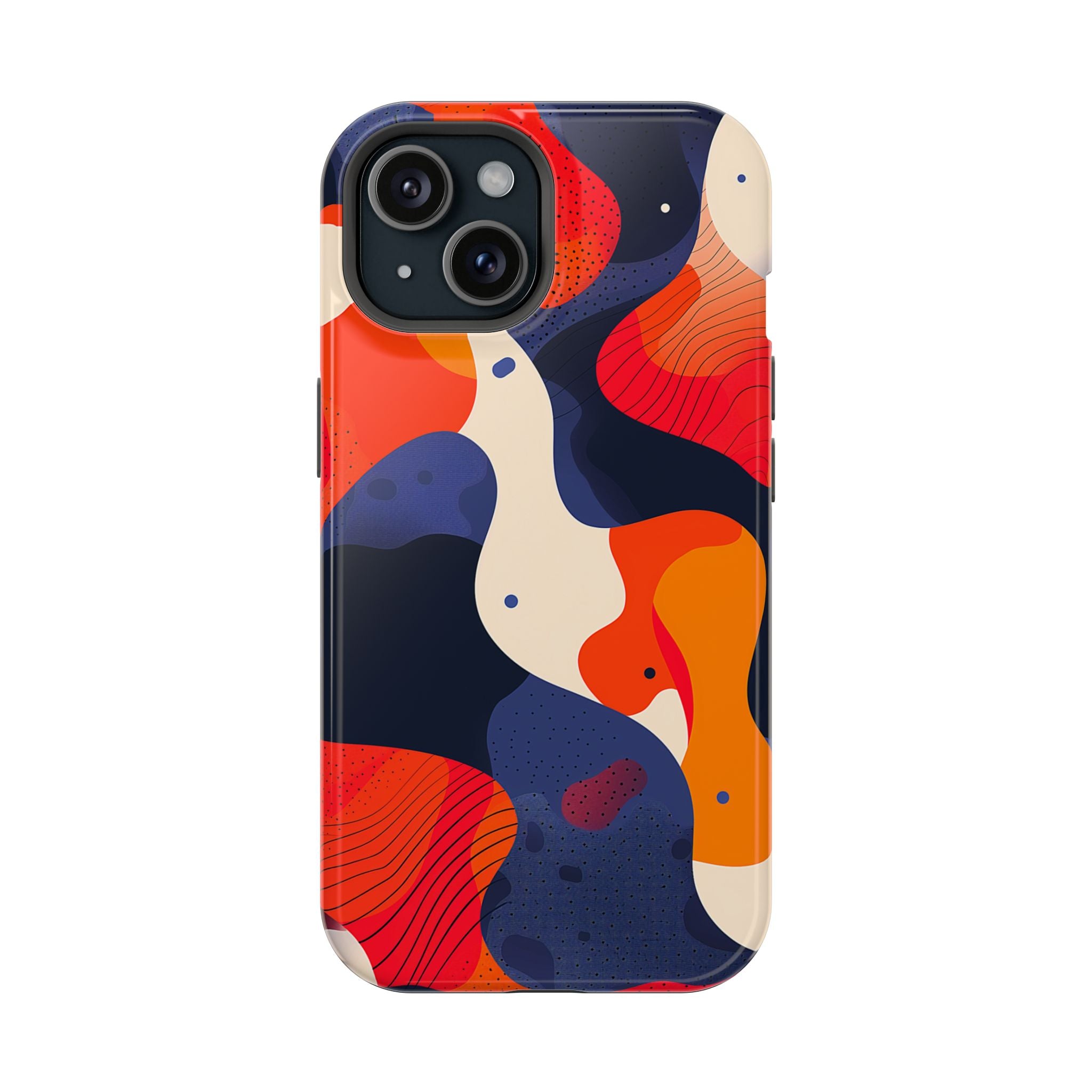 Abstract Colorwave Magnetic Phone Case — Impact-Resistant Protective Cover