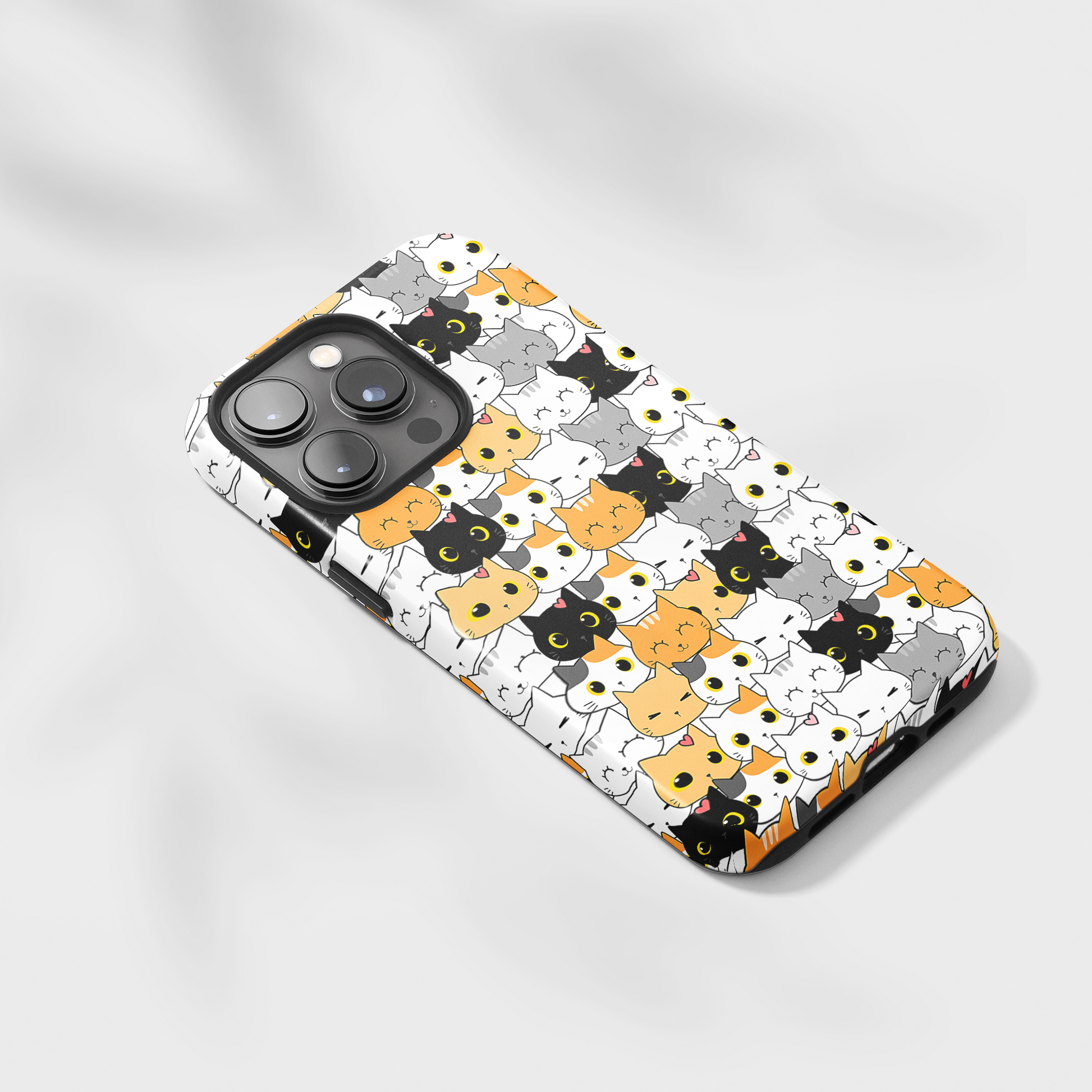 Kitten Kaleidoscope (iPhone MagSafe Case)Elevate your iPhone's style with Cute pattern of varied cartoon cats MagSafe Case, offering robust protection, MagSafe compatibility, and a choice of matte or glossyRimaGallery