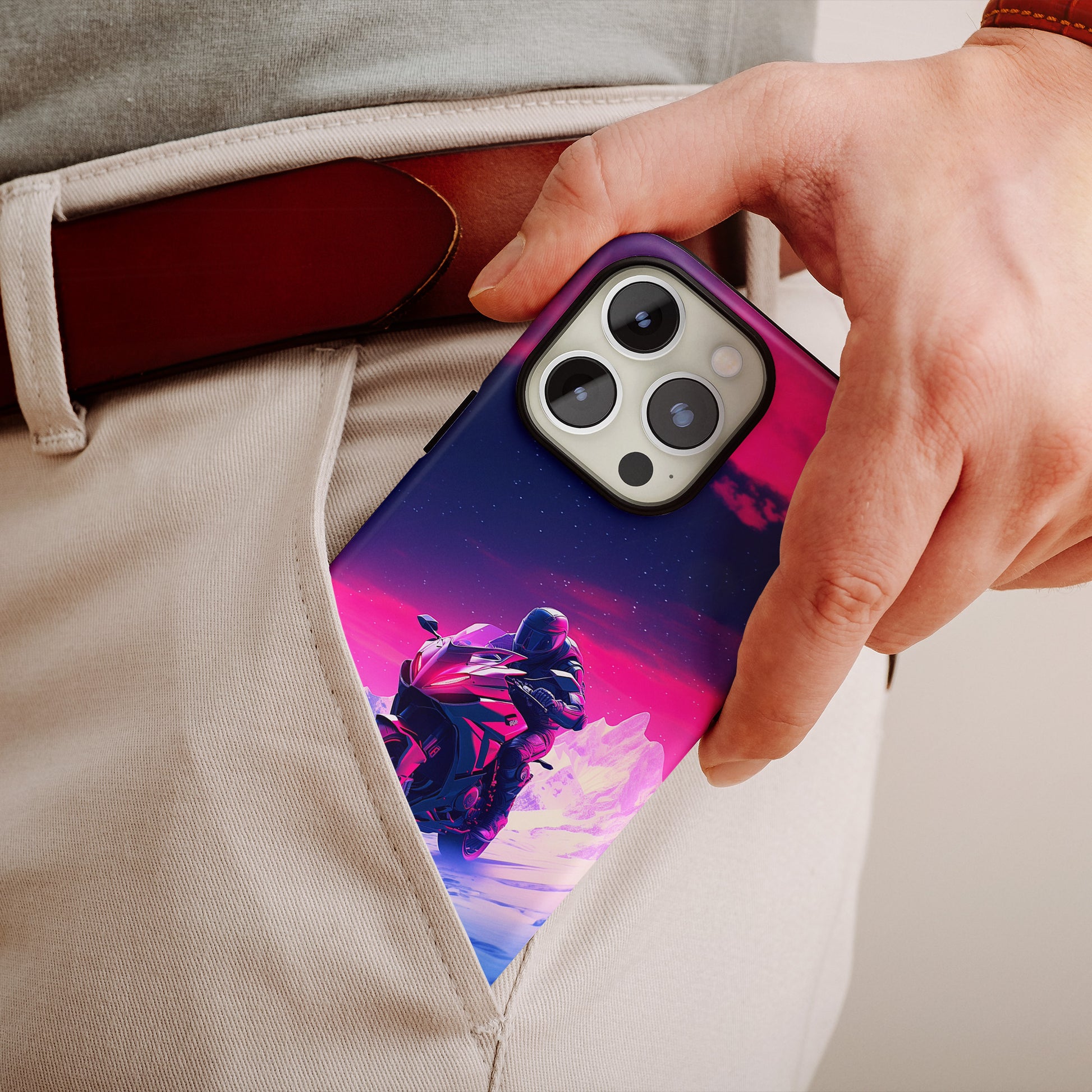 Twilight Rider (iPhone MagSafe Case)Twilight Rider MagSafe Durable Case: Style Meets Protection 📱✨
Upgrade your device with Rima Gallery's Twilight Rider MagSafe Durable Case. This case isn’t just aboRimaGallery