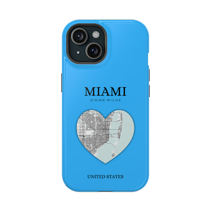 Miami Heartbeat - Sky Blue (iPhone MagSafe Case)Elevate your iPhone's style with the Miami Heartbeat Sky Blue MagSafe Case, offering robust protection, MagSafe compatibility, and a choice of matte or glossy finishRimaGallery
