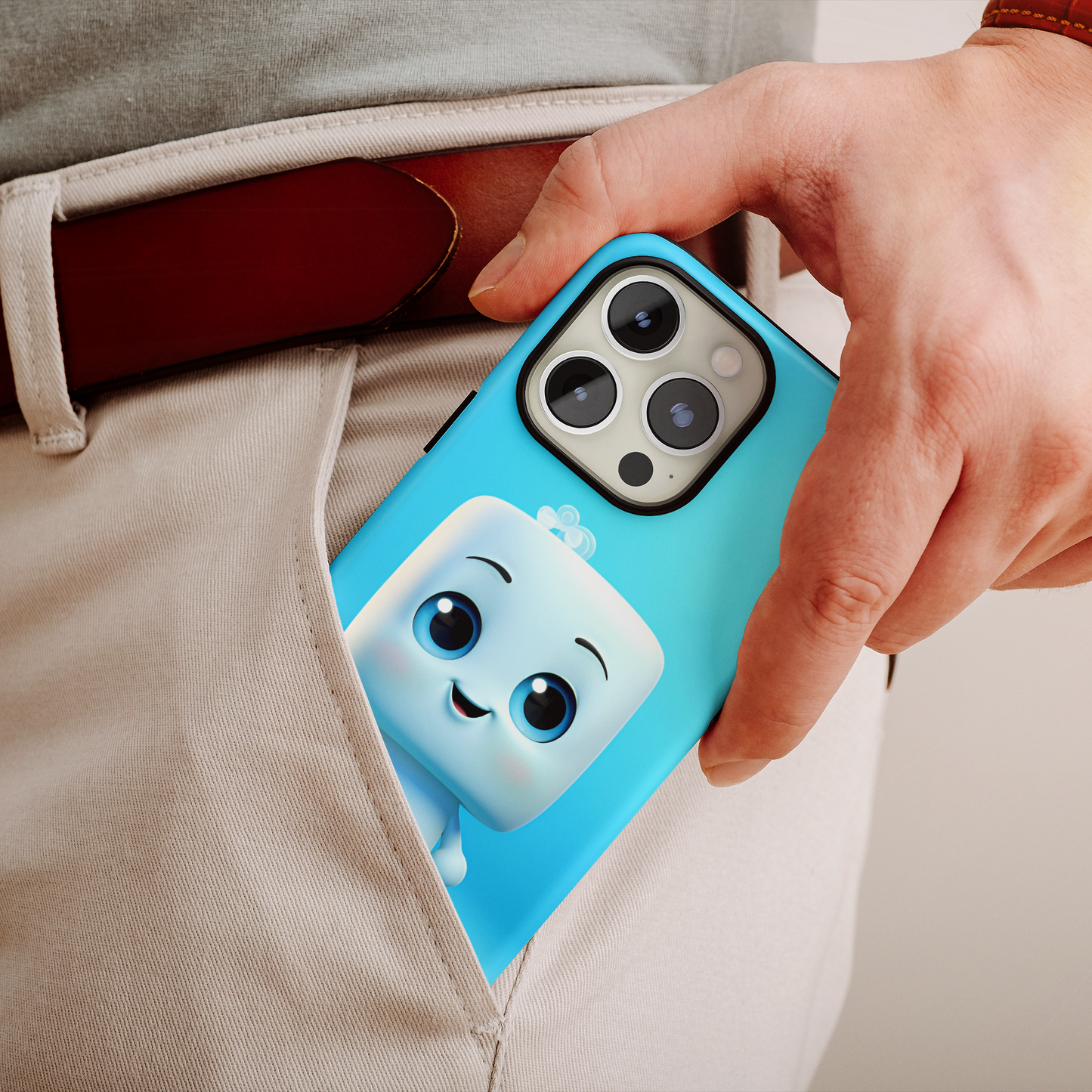 Marshmallow in Blue Sky (iPhone Case 11-15)Revolutionize your iPhone's look and feel with RIMA Tough Phone Case – ultimate protection meets elegant style for iPhone 11-15. Grab yours now! 🛡️📱RimaGallery