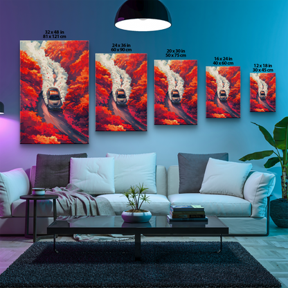 Autumn Drive (Canvas)A drift car journey through a fiery autumnal forest on canvas prints. Shop now for innovative products designed to enhance your digital lifestyle. Fast shipping!RimaGallery