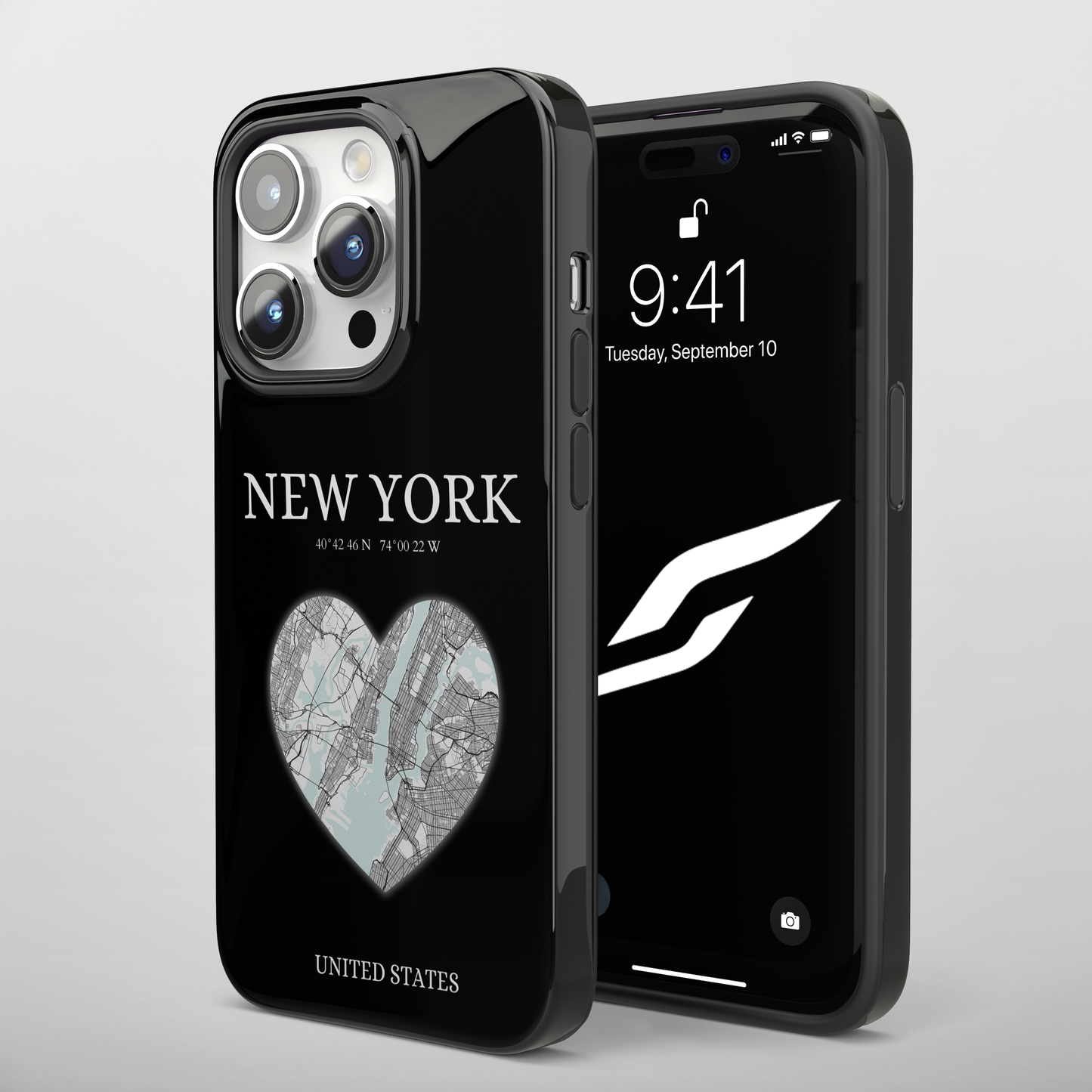 Elevate your iPhone's style with the New York Heartbeat Black MagSafe Case, offering robust protection, MagSafe compatibility, and a choice of matte or glossy finish-York Heartbeat - Black (iPhone MagSafe Case)
