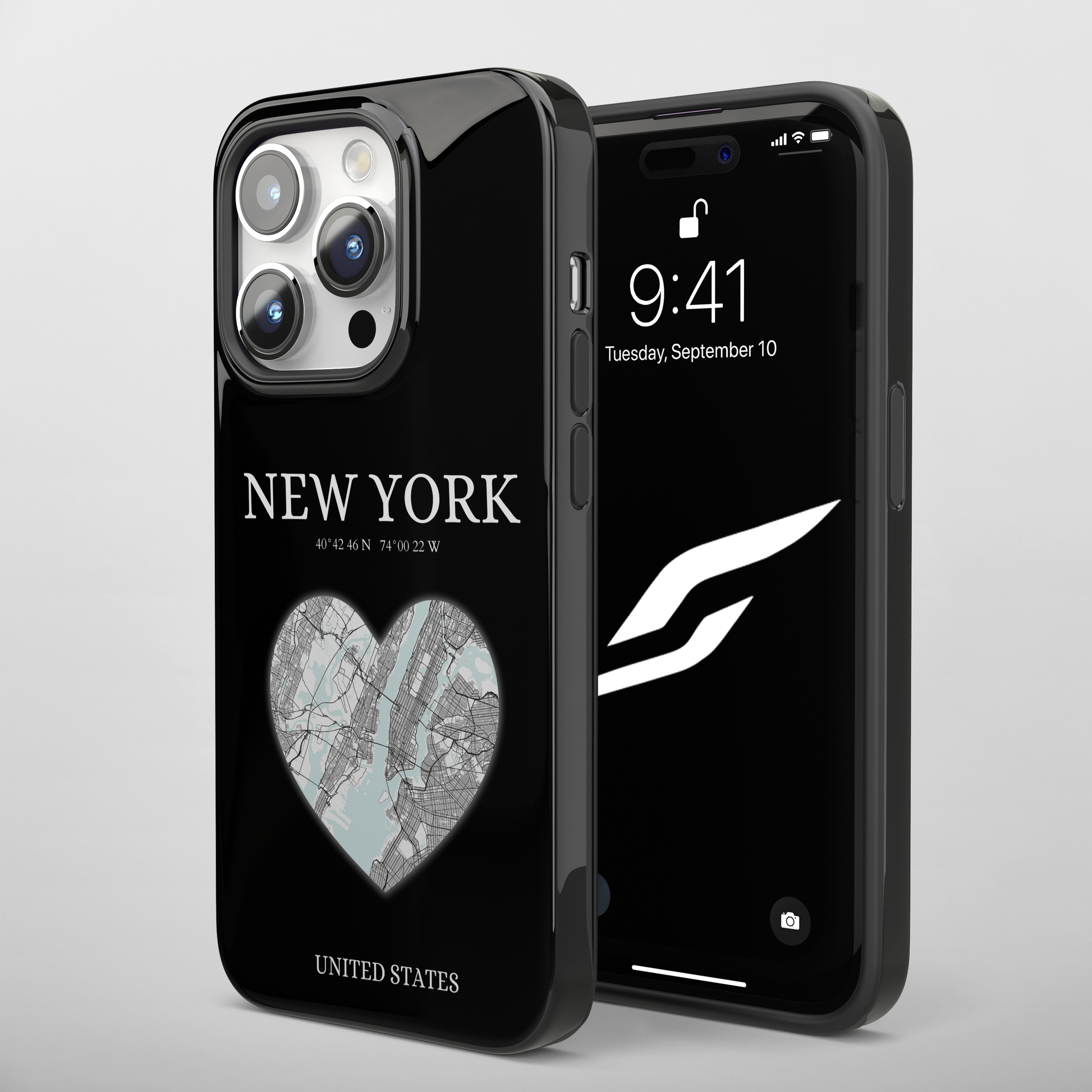 Elevate your iPhone's style with the New York Heartbeat Black MagSafe Case, offering robust protection, MagSafe compatibility, and a choice of matte or glossy finish-York Heartbeat - Black (iPhone MagSafe Case)