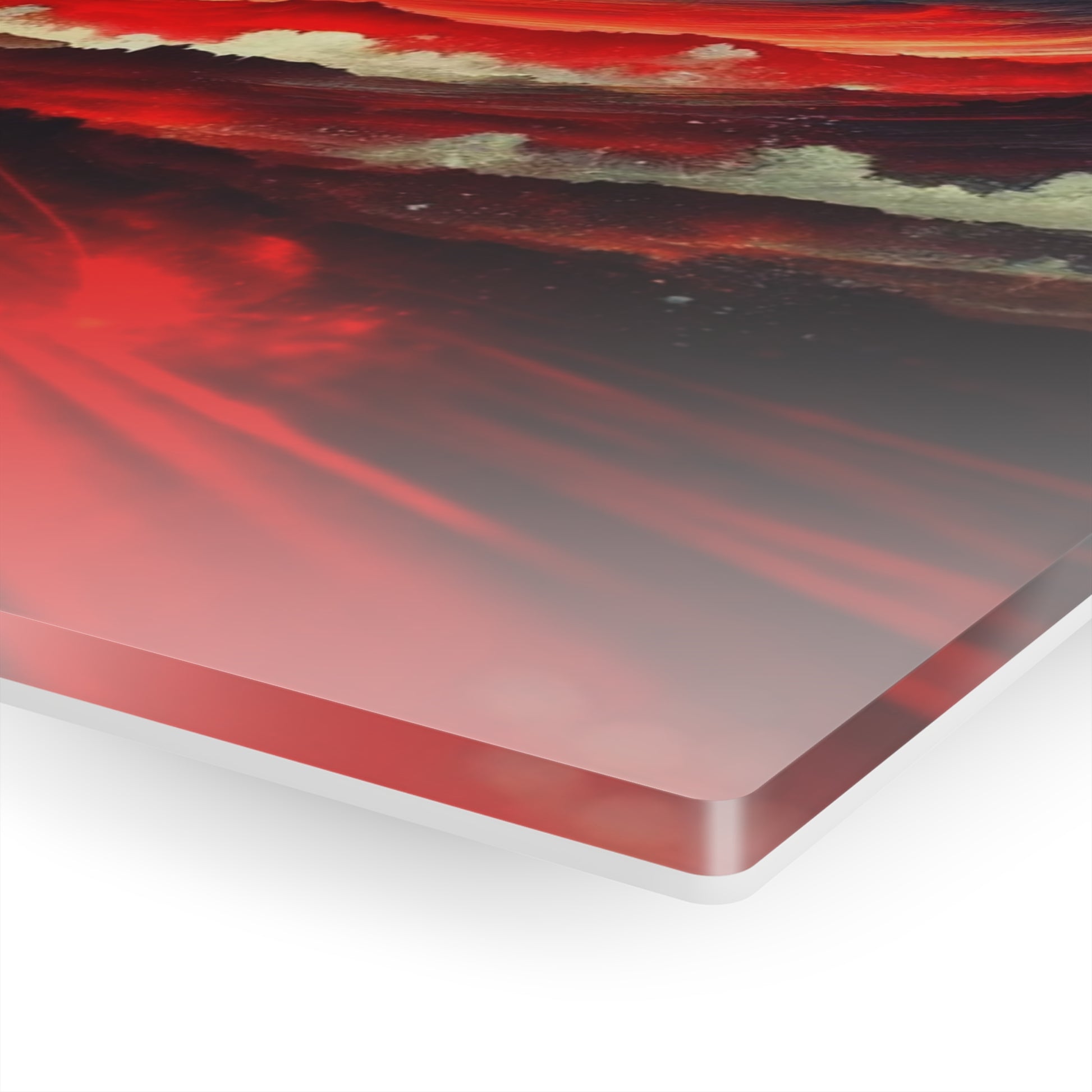Crimson Eruption Mystique (Acrylic)Make a statement with Crimson Eruption Mystique acrylic prints. The 1⁄4" acrylic panel exudes the illusion of a smooth glass surface for vibrant artwork. Pre-installRimaGallery