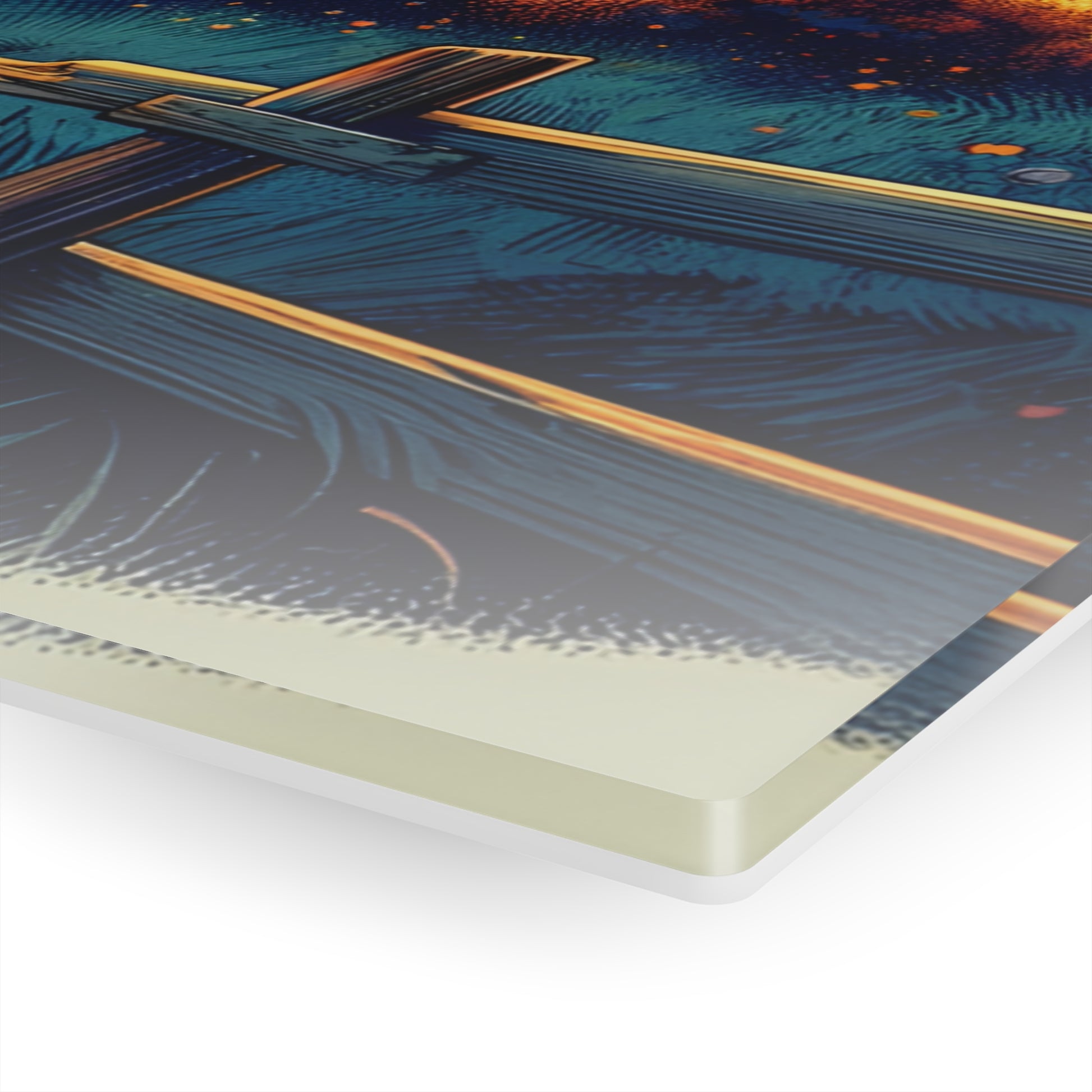 Moonlit Knight's Return (Acrylic)Make a statement with Moonlit Knight's Return acrylic prints. The 1⁄4" acrylic panel exudes the illusion of a smooth glass surface for vibrant artwork. Pre-installedRimaGallery