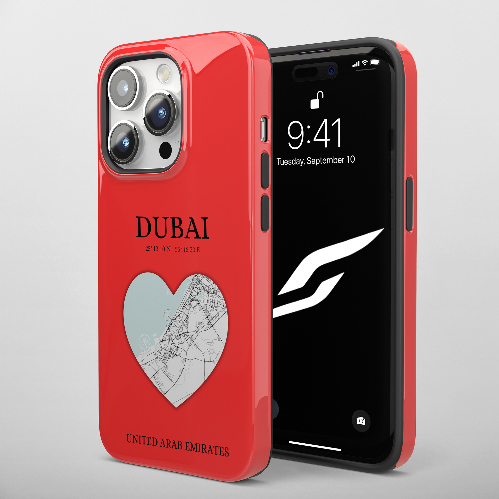 Dubai Heartbeat - Red (iPhone MagSafe Case)Elevate your iPhone's style with the Dubai Heartbeat Red MagSafe Case, offering robust protection, MagSafe compatibility, and a choice of matte or glossy finish. PerRimaGallery