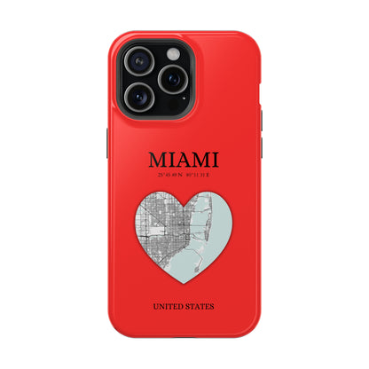 Miami Heartbeat - Red (iPhone MagSafe Case)Elevate your iPhone's style with the Miami Heartbeat Red MagSafe Case, offering robust protection, MagSafe compatibility, and a choice of matte or glossy finish. PerRimaGallery
