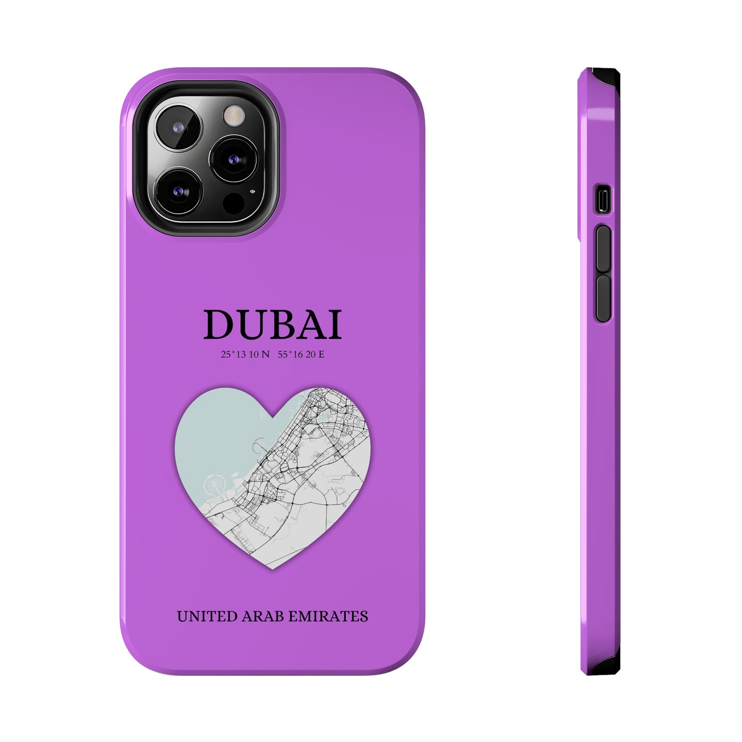 Dubai Heartbeat - Purple (iPhone Case 11-15)Elevate your iPhone with RimaGallery's Dubai York Heartbeat case. Sleek design meets durability for stylish protection. Free US shipping.RimaGallery