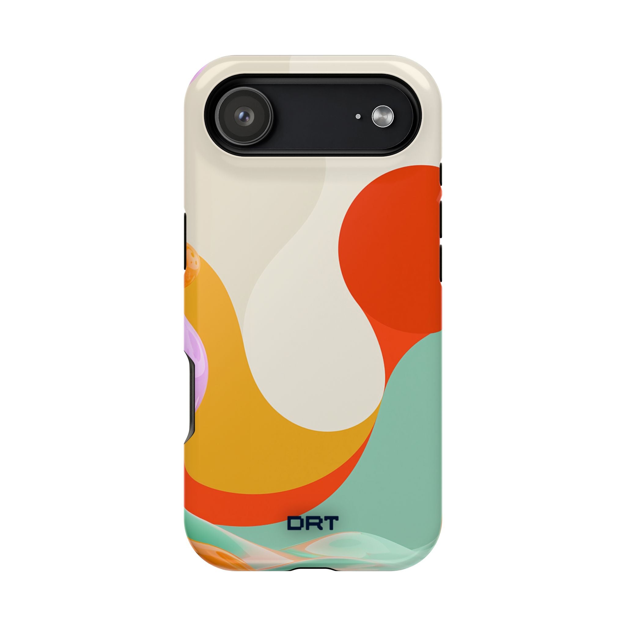 Magnetic Impact-Resistant Case — Retro Abstract Color Wave Phone Cover