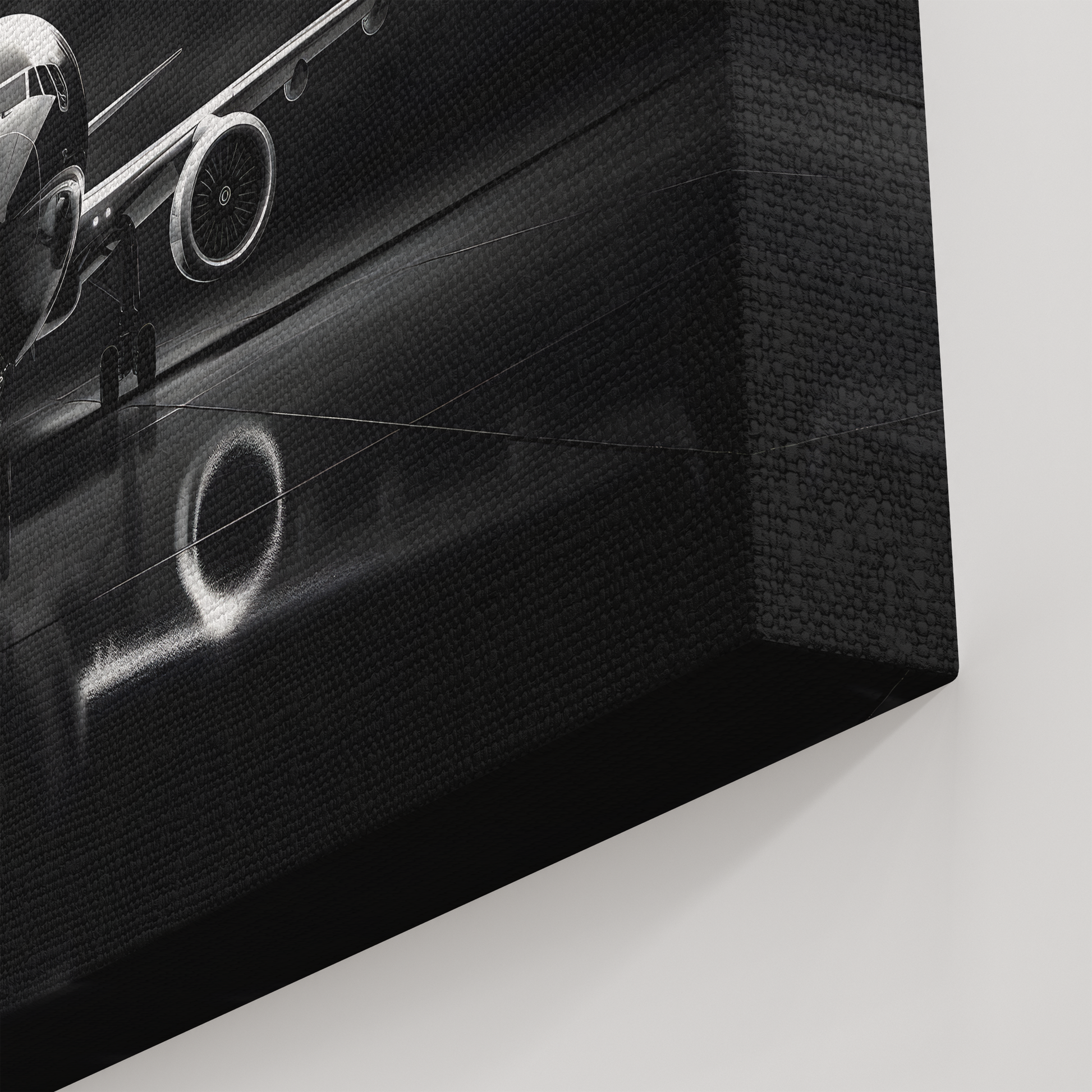Black and White Airliner (Canvas  Matte finish, stretched, with a depth of 1.25 inches) Elevate your décor with RimaGallery’s responsibly made art canvases. Our eco--White Airliner (Canvas)